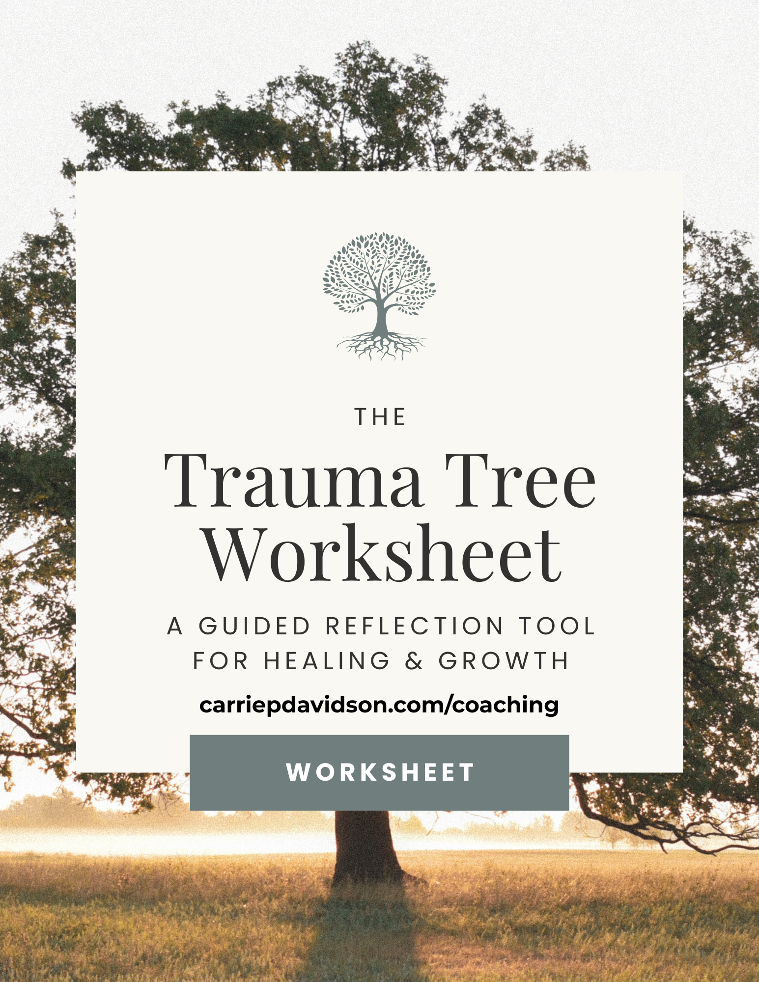 Cover of The Trauma Tree Worksheet